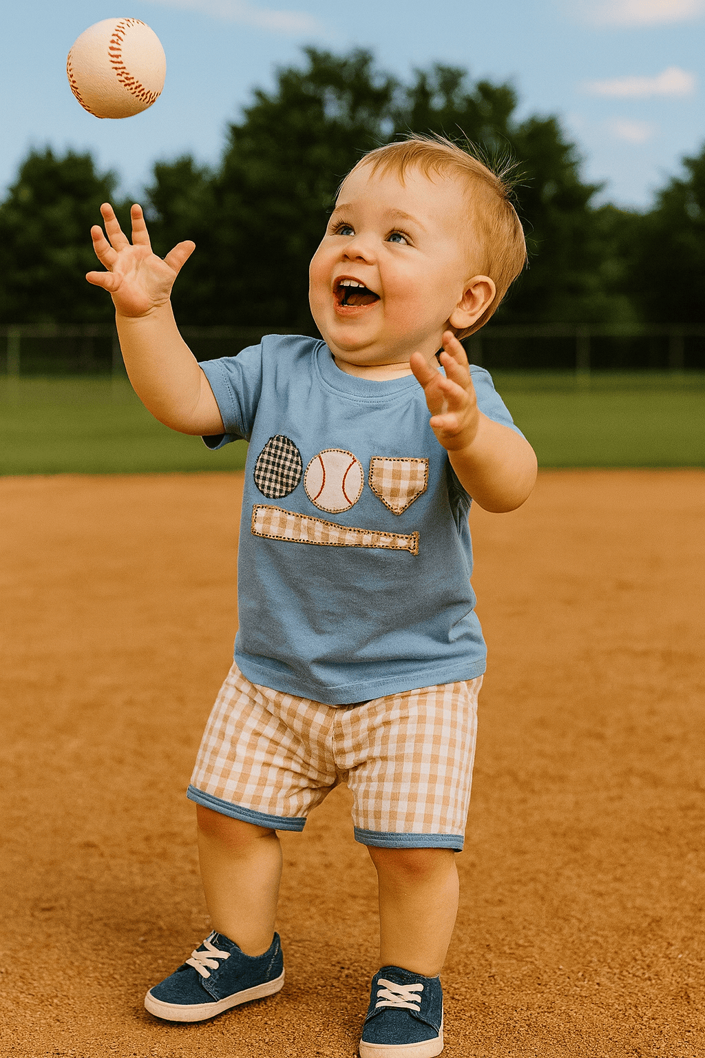 Baseball Themed Baby Outfit