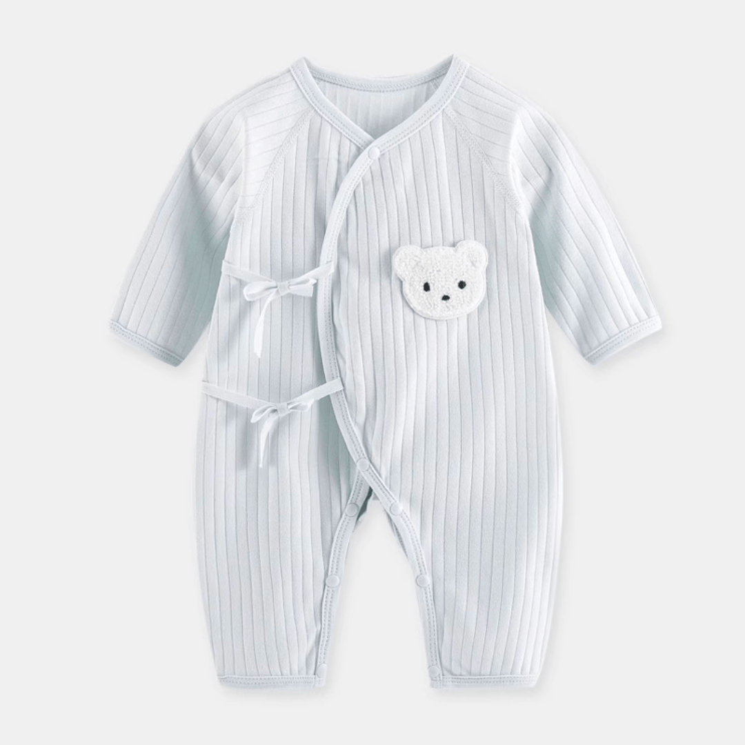 Blue / 0-1M Bear Baby Romper