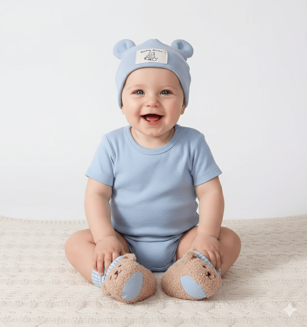 Bear Ear Beanie & Knit Sock Set