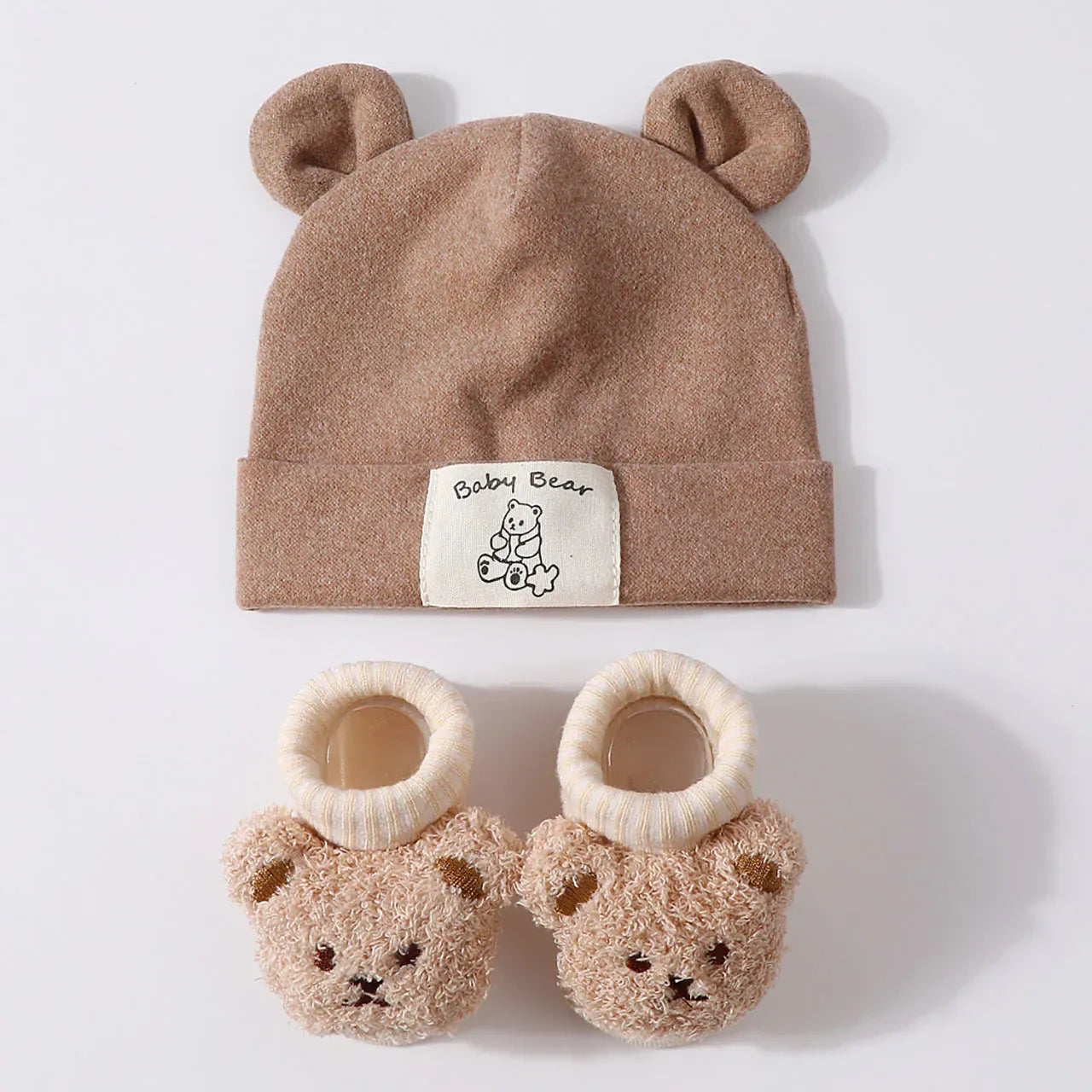 Bear Ear Beanie & Knit Sock Set