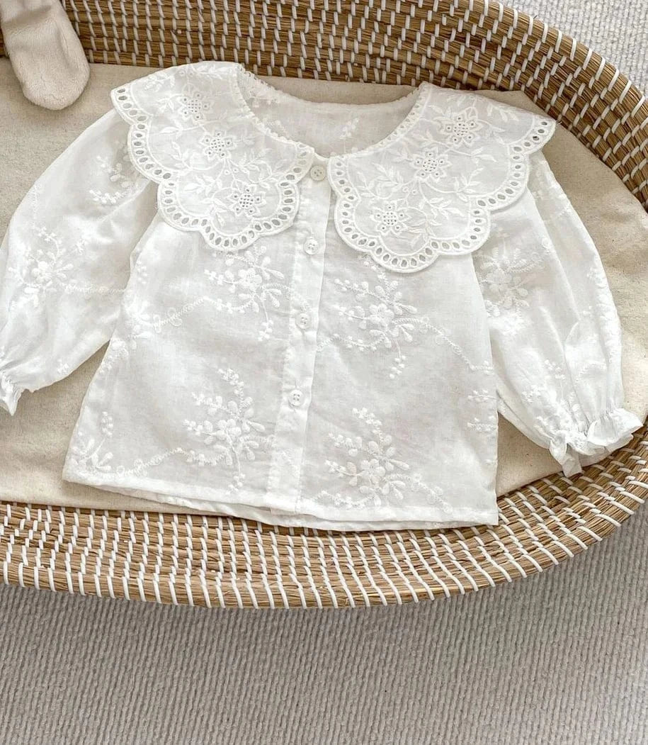 Big Collar Princess Blouse And Lace Bodysuit