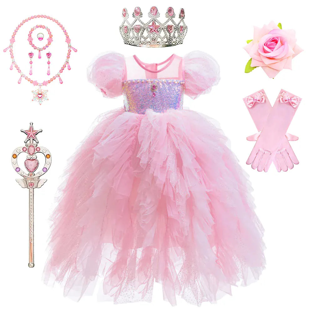 Glinda Costume G / 3-4T Birthday Kids Fairy Glinda Costume