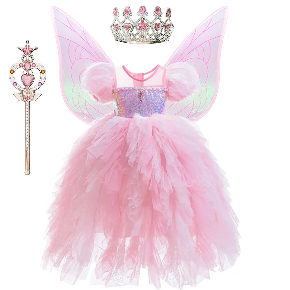 Glinda Costume H / 3-4T Birthday Kids Fairy Glinda Costume