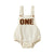 Beige / 9-12M Boys Birthday Romper