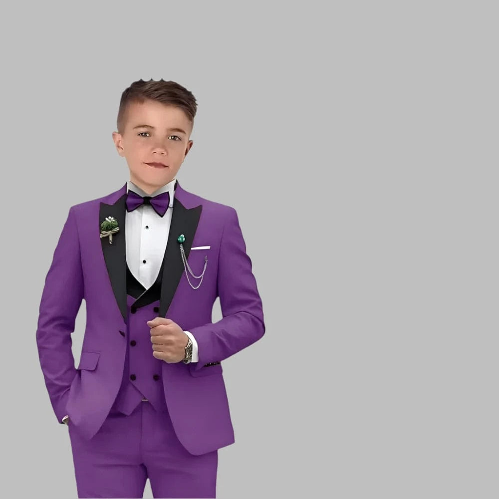 Purple / 3T Boys Formal Tuxedo Set