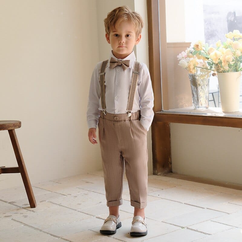 Baby & Toddler Boys Khaki Striped Suit Set