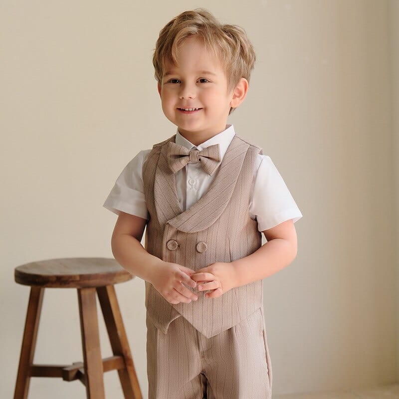 Baby & Toddler Boys Khaki Striped Suit Set