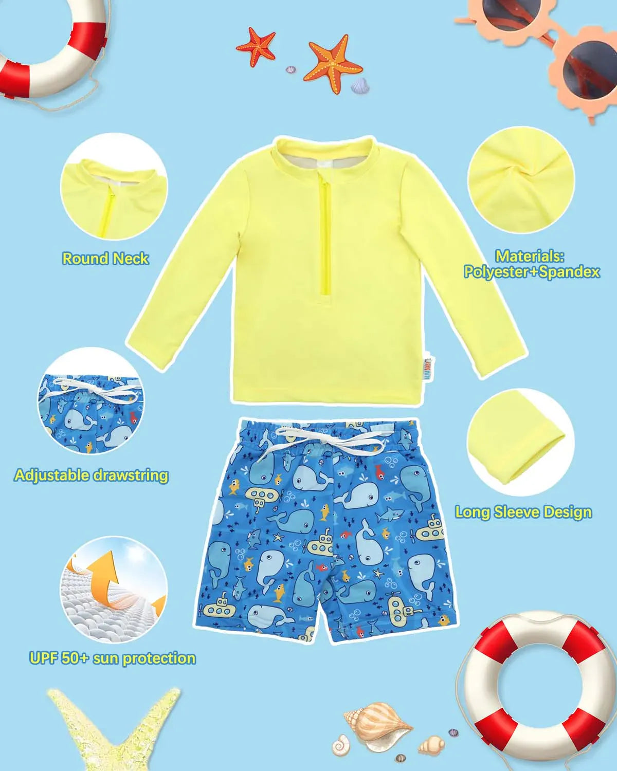 Boys Long Sleeve Rash Guard