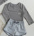 Boy's Clothing Dark Gray / 1T Boys Long Sleeve Rash Guard Swimsuit Set with Hat