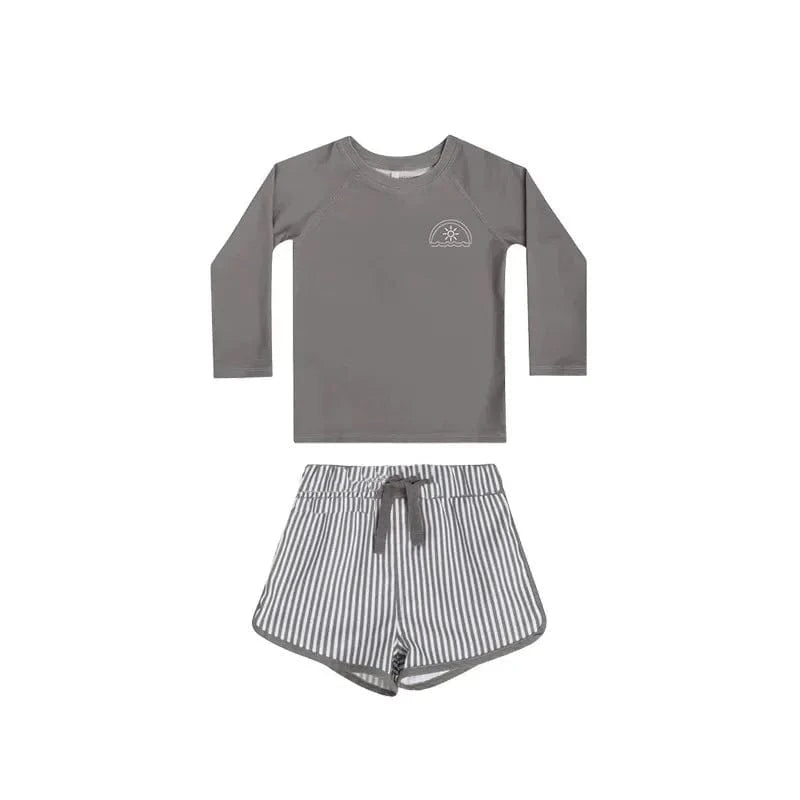 Boy's Clothing Boys Long Sleeve Rash Guard Swimsuit Set with Hat