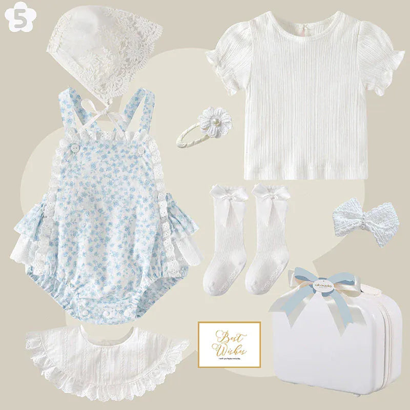 Set E / 0-3M Breathable Summer Baby Girl Gift Set