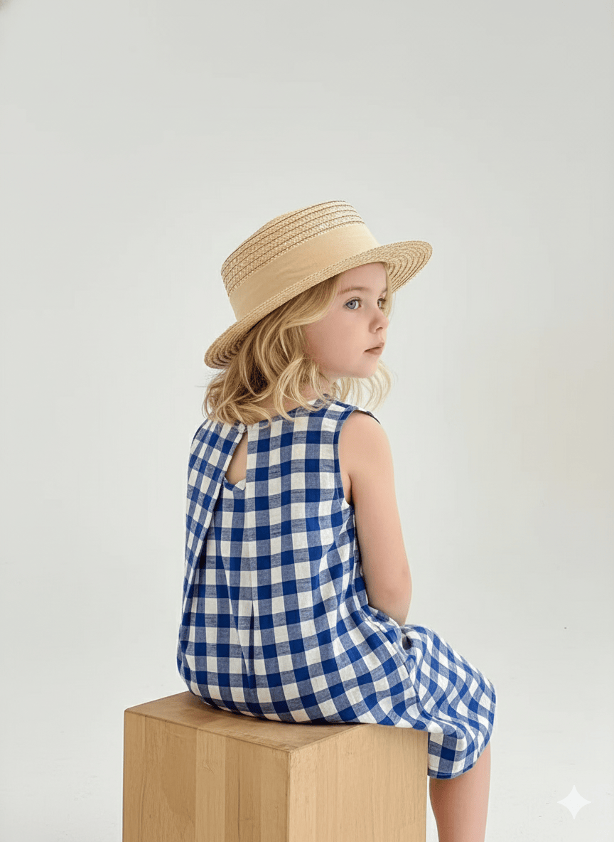 Breezy Gingham Top & Wide-Leg Pants