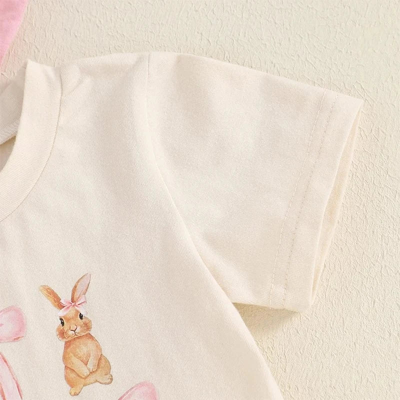 Bunny and Bow T-Shirt and Flare Pants