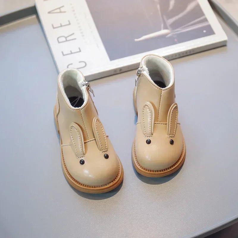 shoes Khaki / 24 Bunny Design Baby Leather Boots