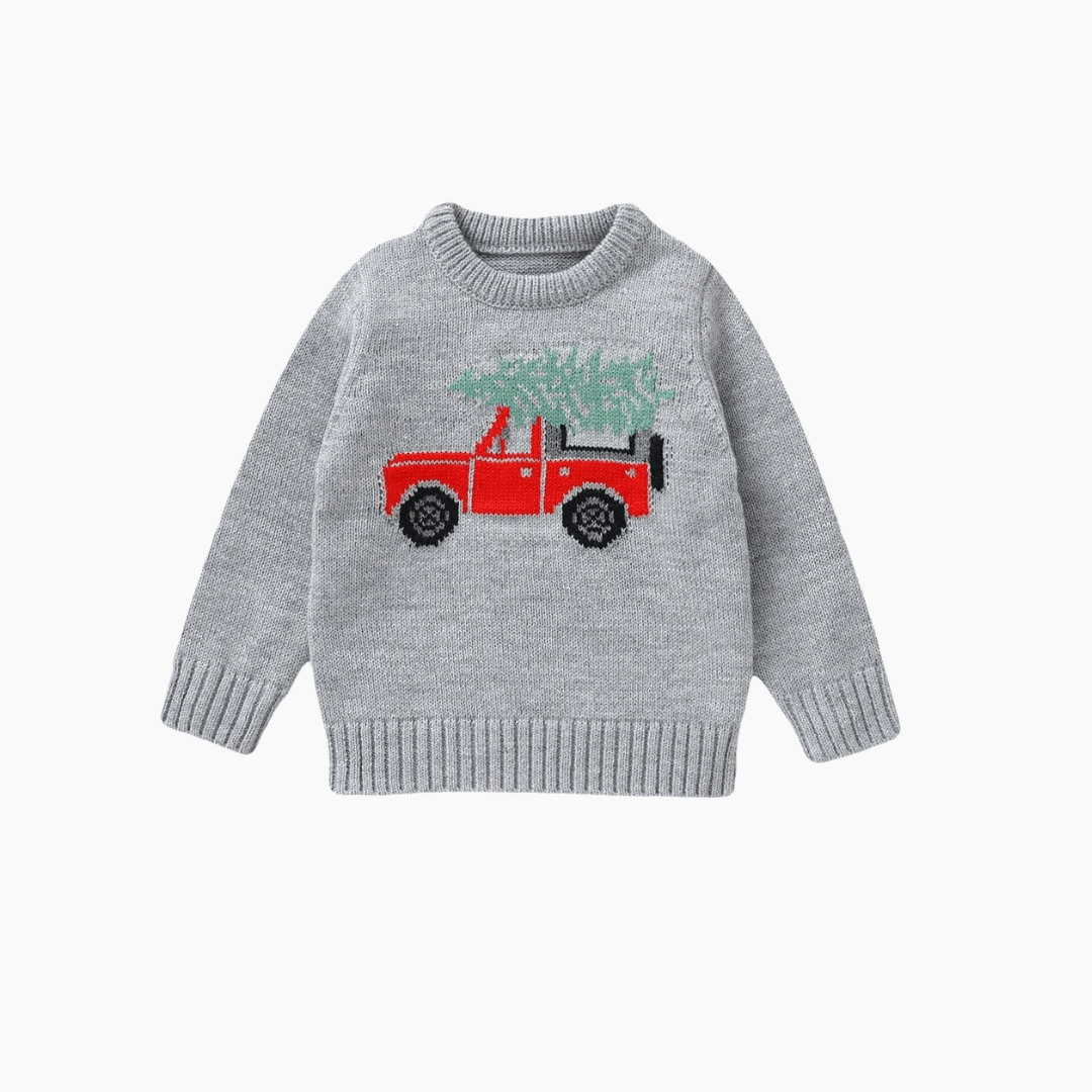 Car Print Baby Sweater