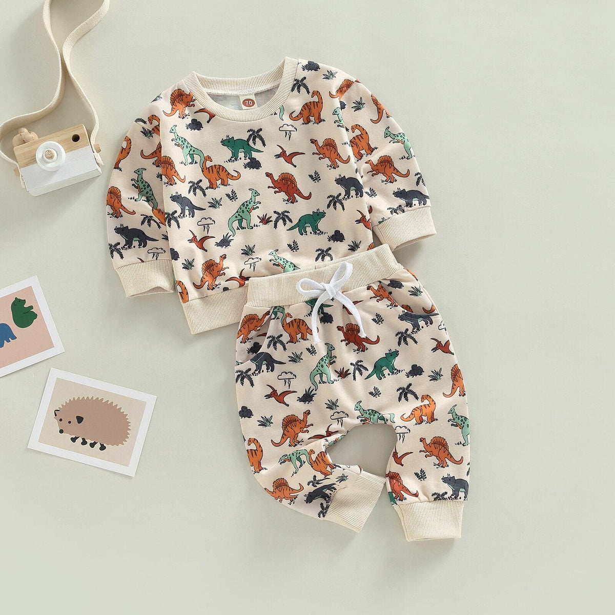 Cartoon Dinosaur Boy Clothes Set