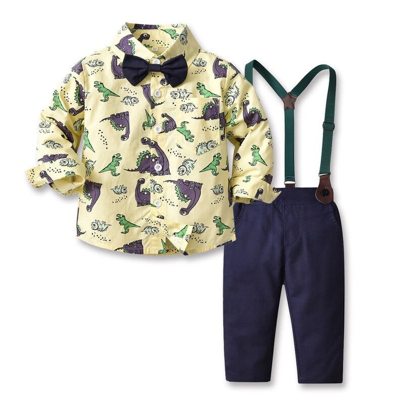 Navy Pants / 9M / China Cartoon Dinosaur Print Kids