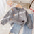 Gray Cardigan (Excluding Jeans) / 9-12M Cartoon Dogs Knit Cardigan