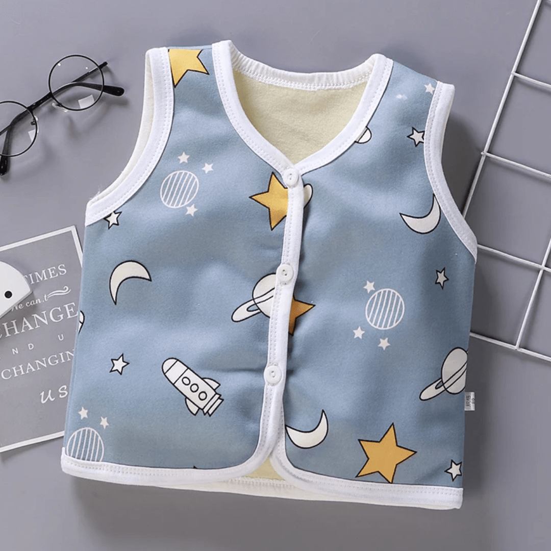 Boy's Clothing Blue / 12M Cartoon Printed Cotton Vest