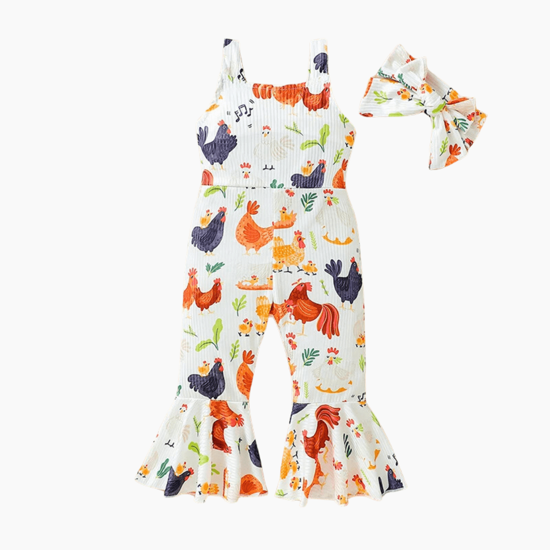 Baby & Toddler Cartoon Rooster Baby Jumpsuit