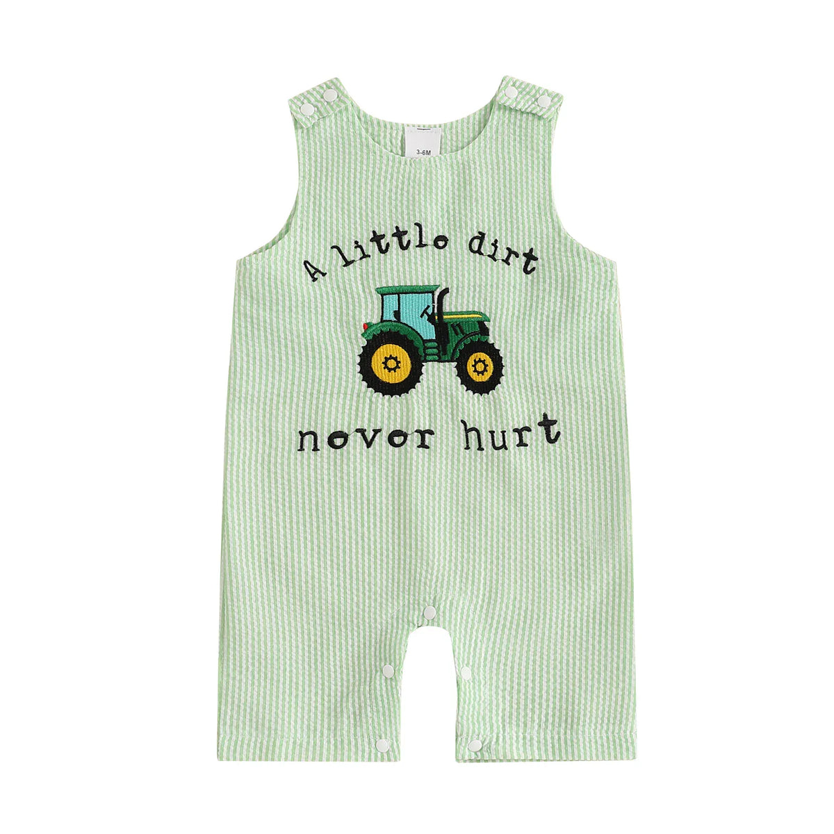 Casual Striped & Embroidered Summer Romper