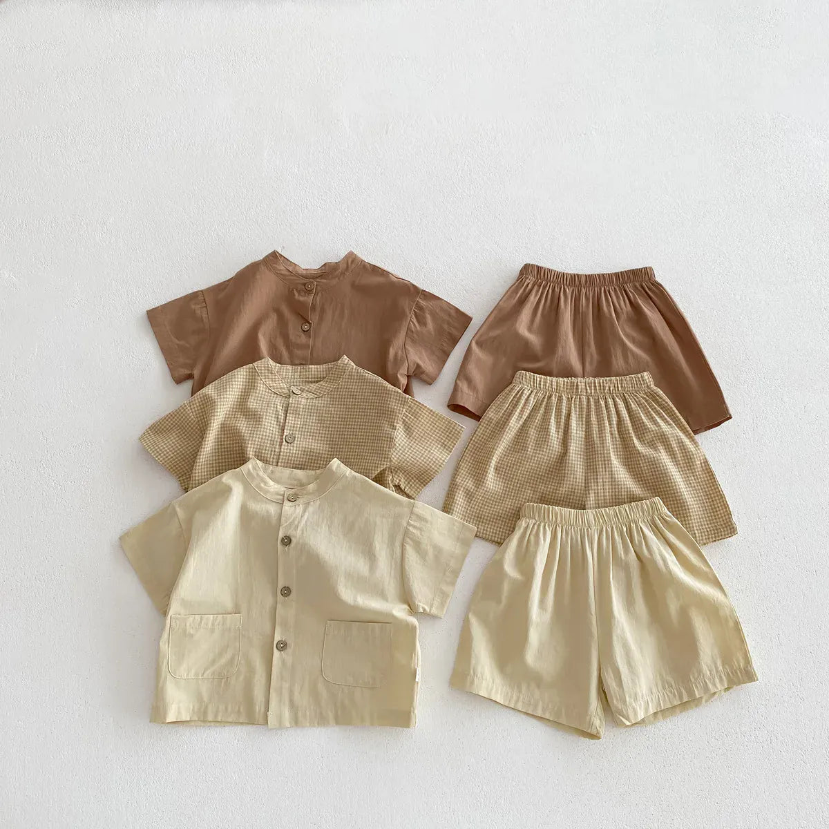 Casual Woven Shirt & Shorts Set for Boys