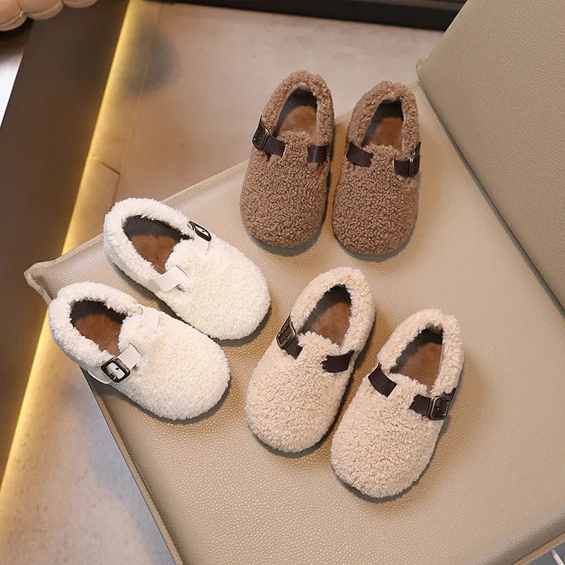 Kids Thick Warm Plush Fur Shoes - Momorii