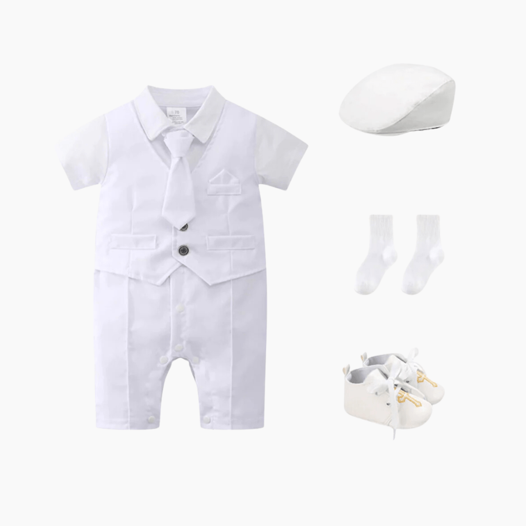 Baby & Toddler White Set 2 / Newborn Christening Suit For Baby Boy