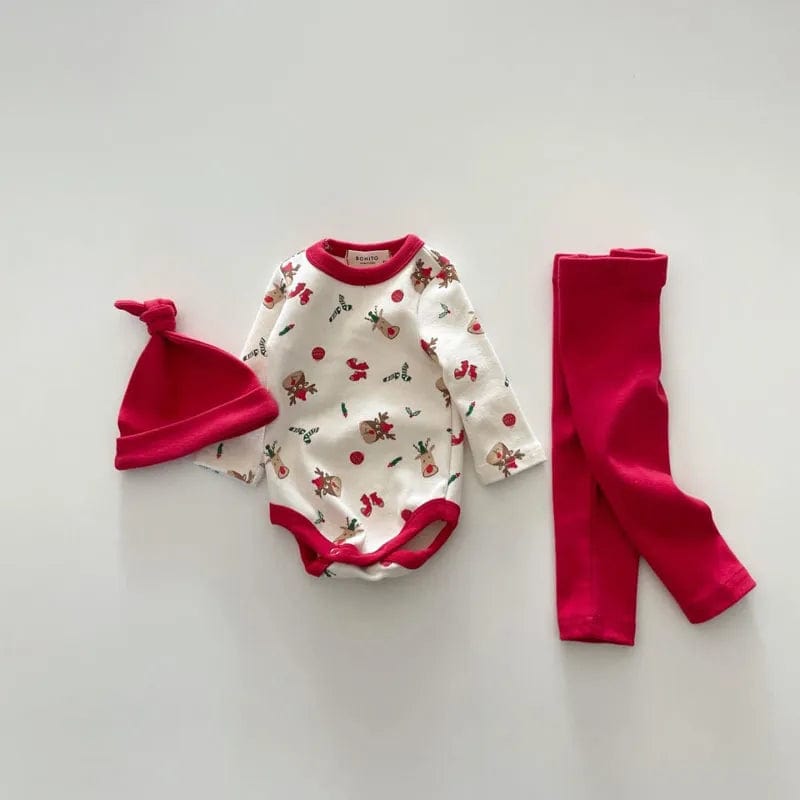 red / China / 3-6M Christmas Baby Clothes