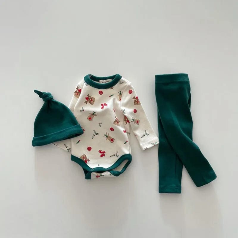 green / China / 3-6M Christmas Baby Clothes