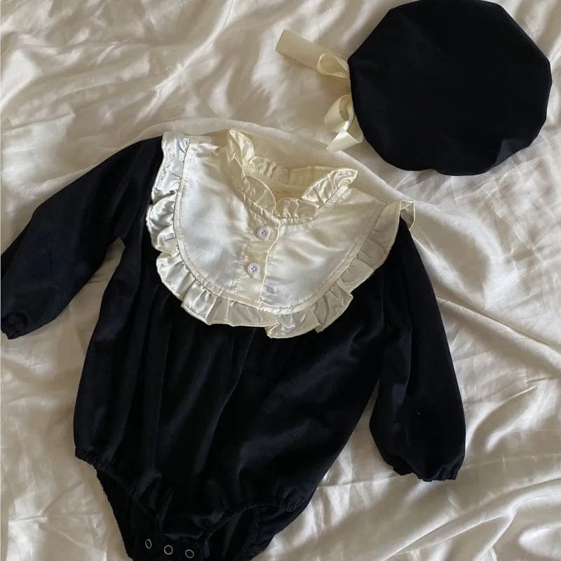 Christmas Long Sleeve Romper With Cap