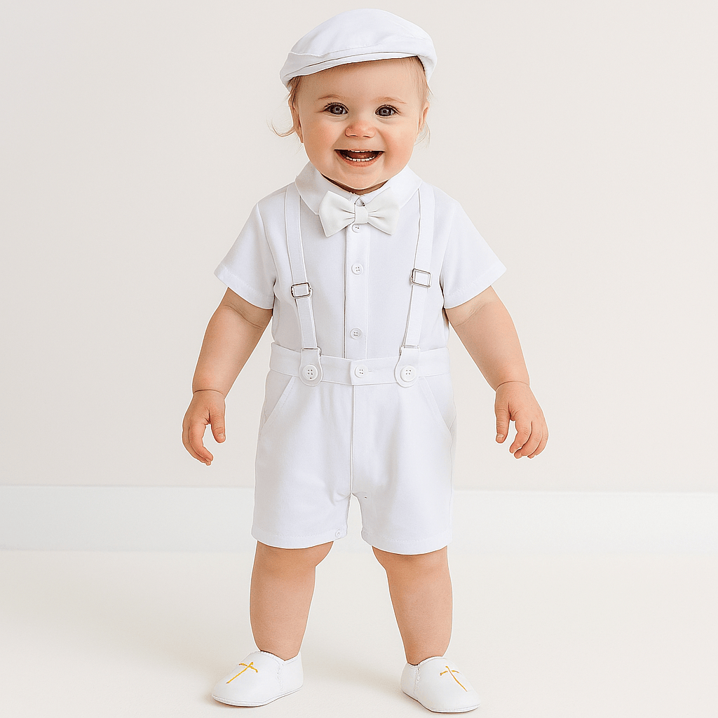 Classic White Baby Boy Christening Set