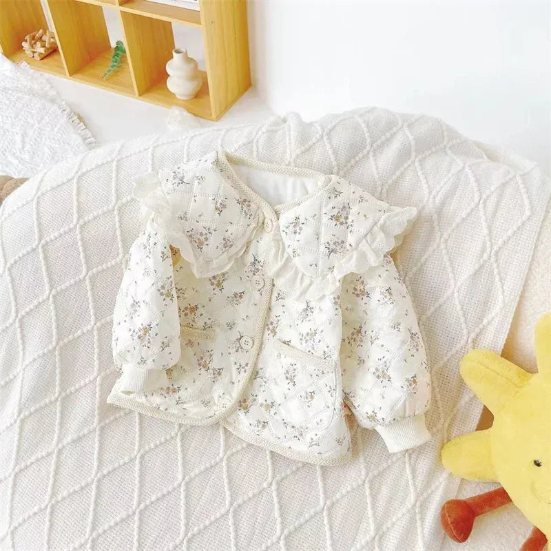 White / 12M / China Mainland Collection of Cute Quilted Jackets for Girls