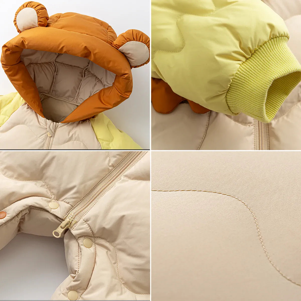 Colorblock Cub Baby Down Snowsuit