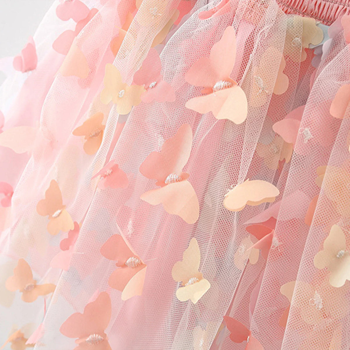 Colorful Birthday Party Outfit with 3D Wings & Tulle Skirt
