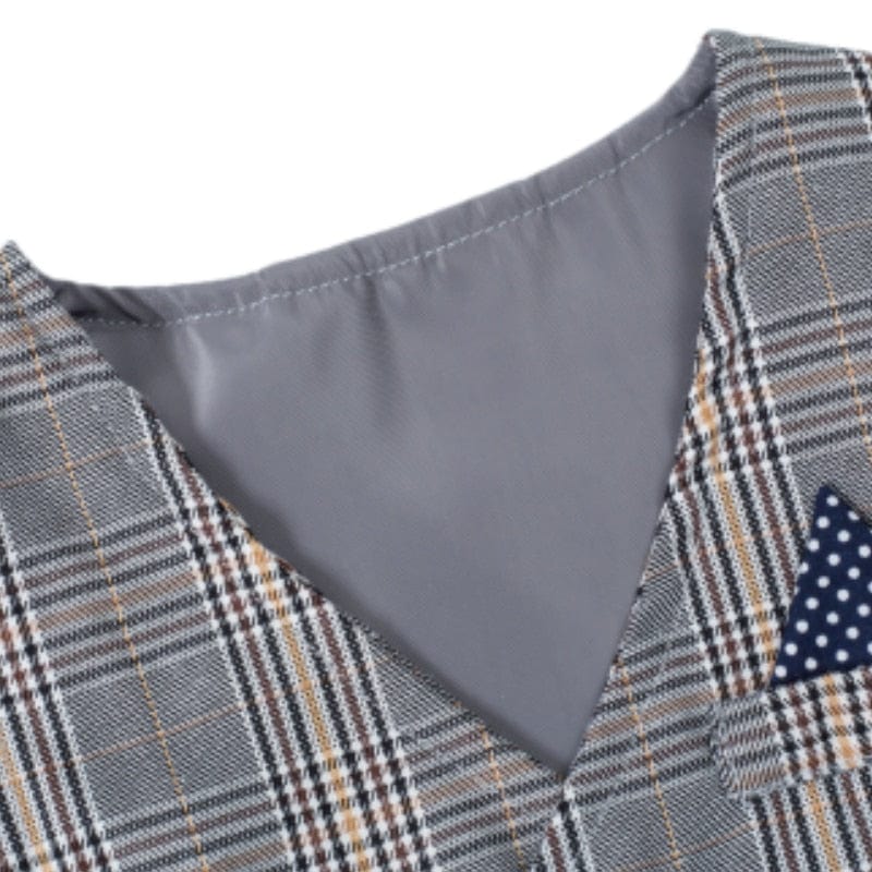 Costume Plaid Vest Hat