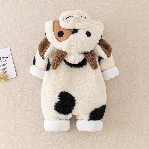 Long Sleeve Cow Print Onesie - Momorii