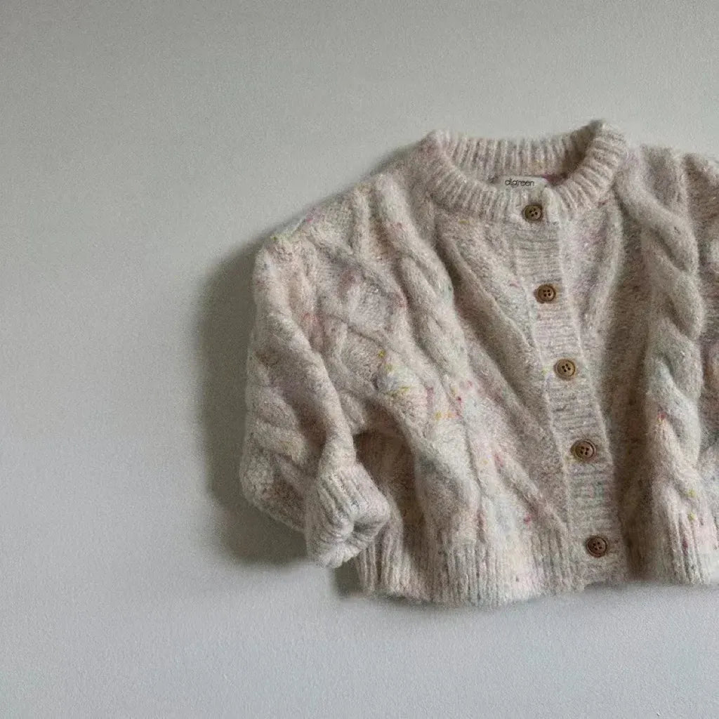 Beige / 0-6M Cozy Knitted Baby Cardigan