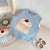 Sky Blue / 12M Cupcake Design Knitted Sweater Vest