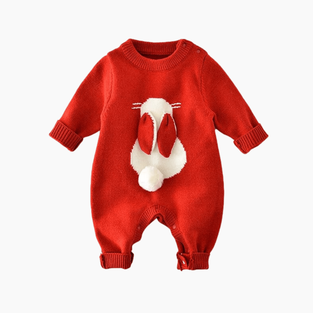 Cute Bunny Knit Jumpsuit