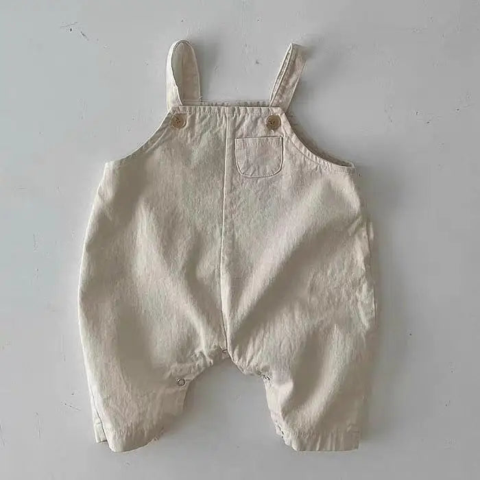 apricot / 6M Cute Infant Strap Jumpsuit