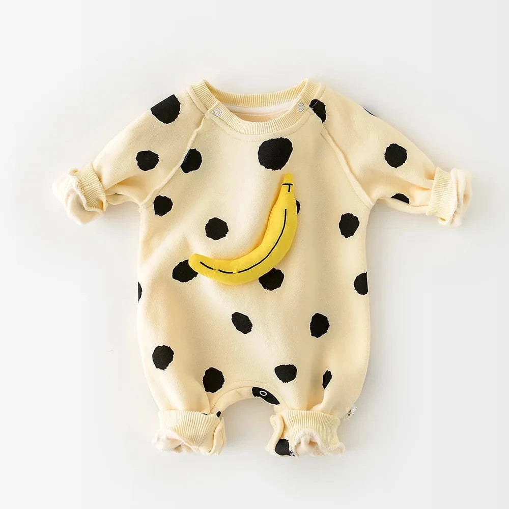 Cute Polka Dot Banana Jumpsuit