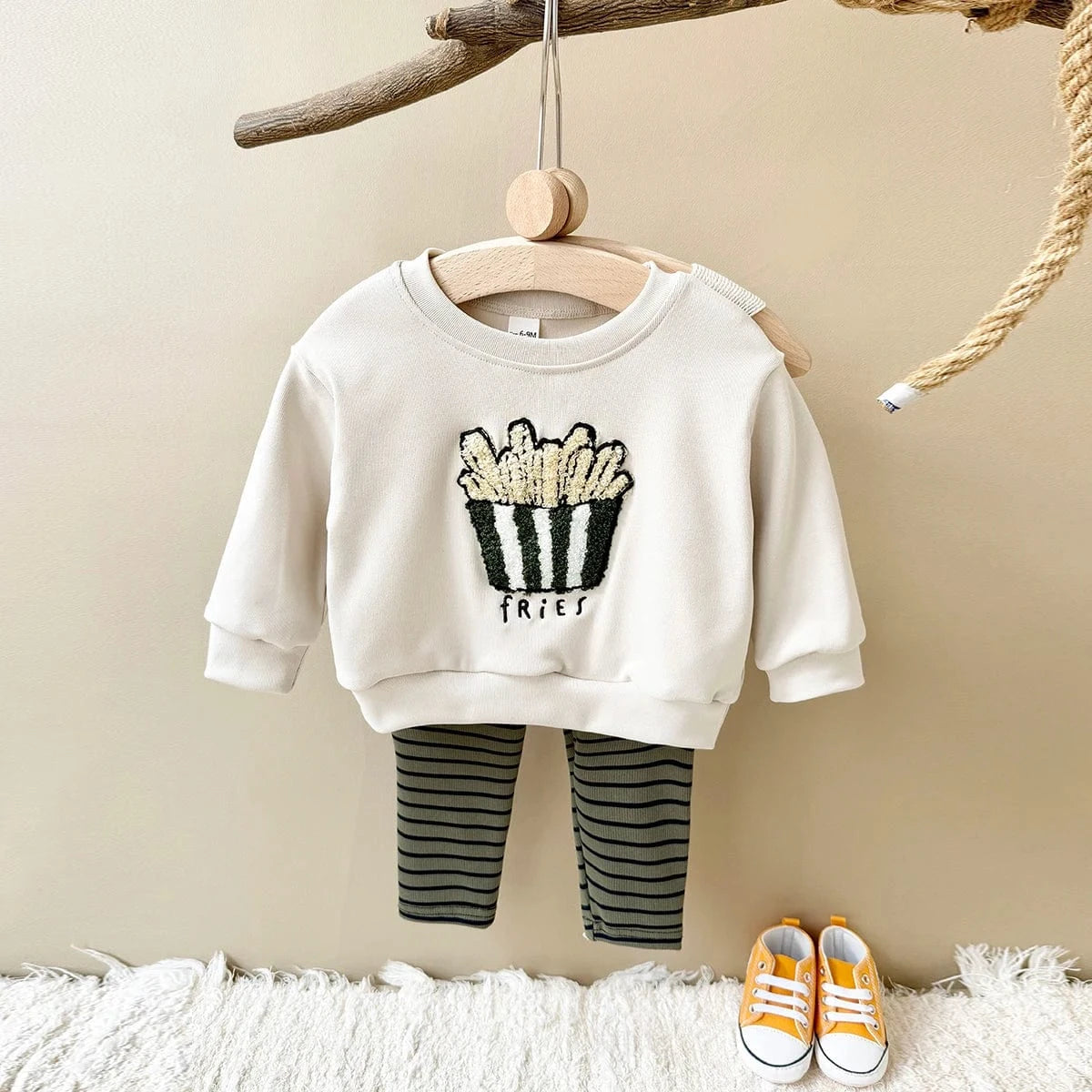 Cute Puppy Embroidery Baby Outfit