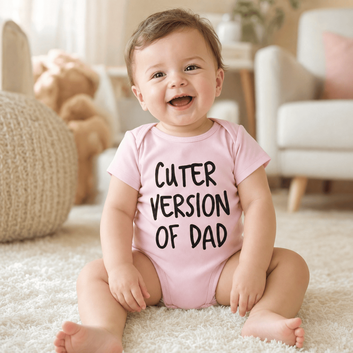 Cuter Version of Dad' Pure Cotton Baby Bodysuit