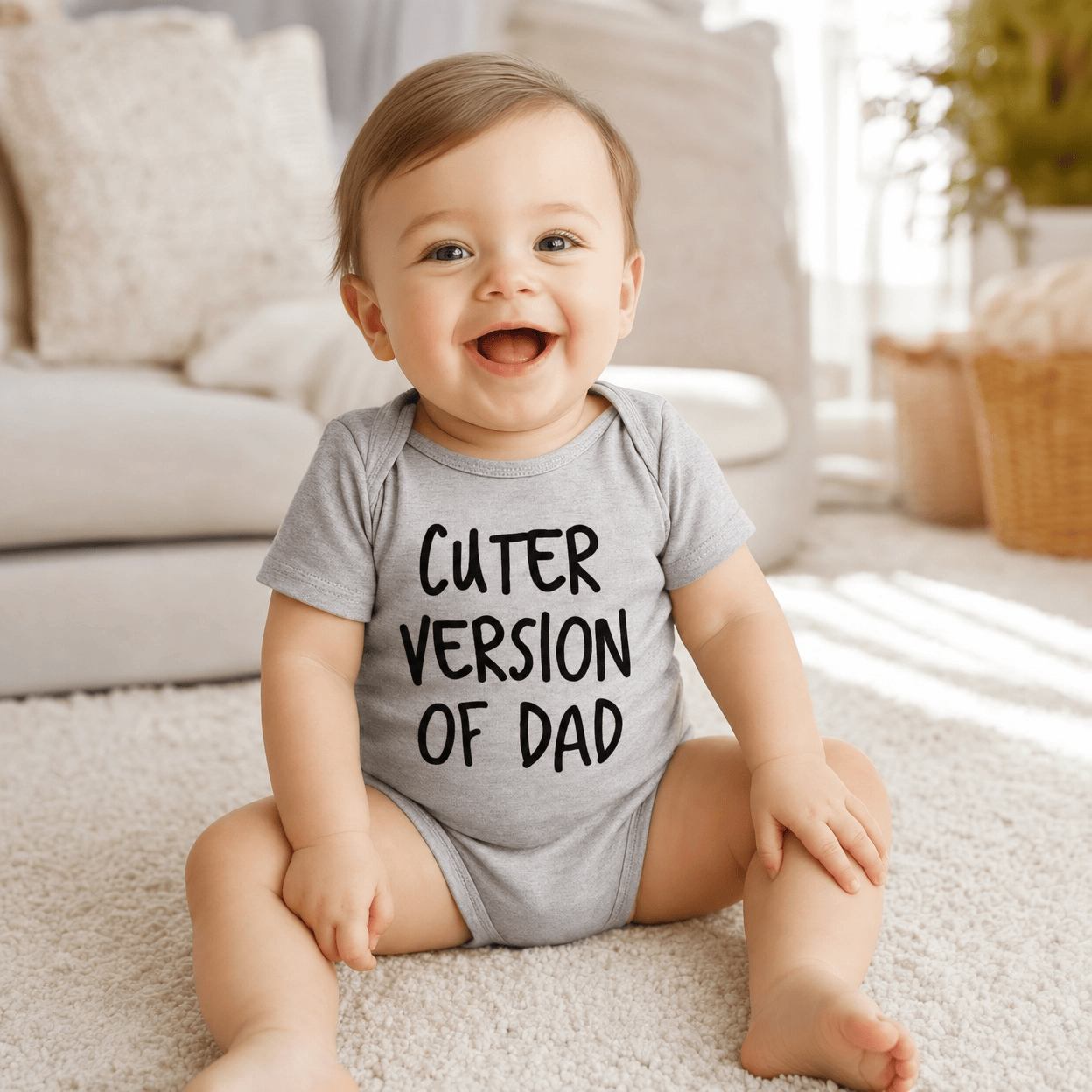 Cuter Version of Dad' Pure Cotton Baby Bodysuit
