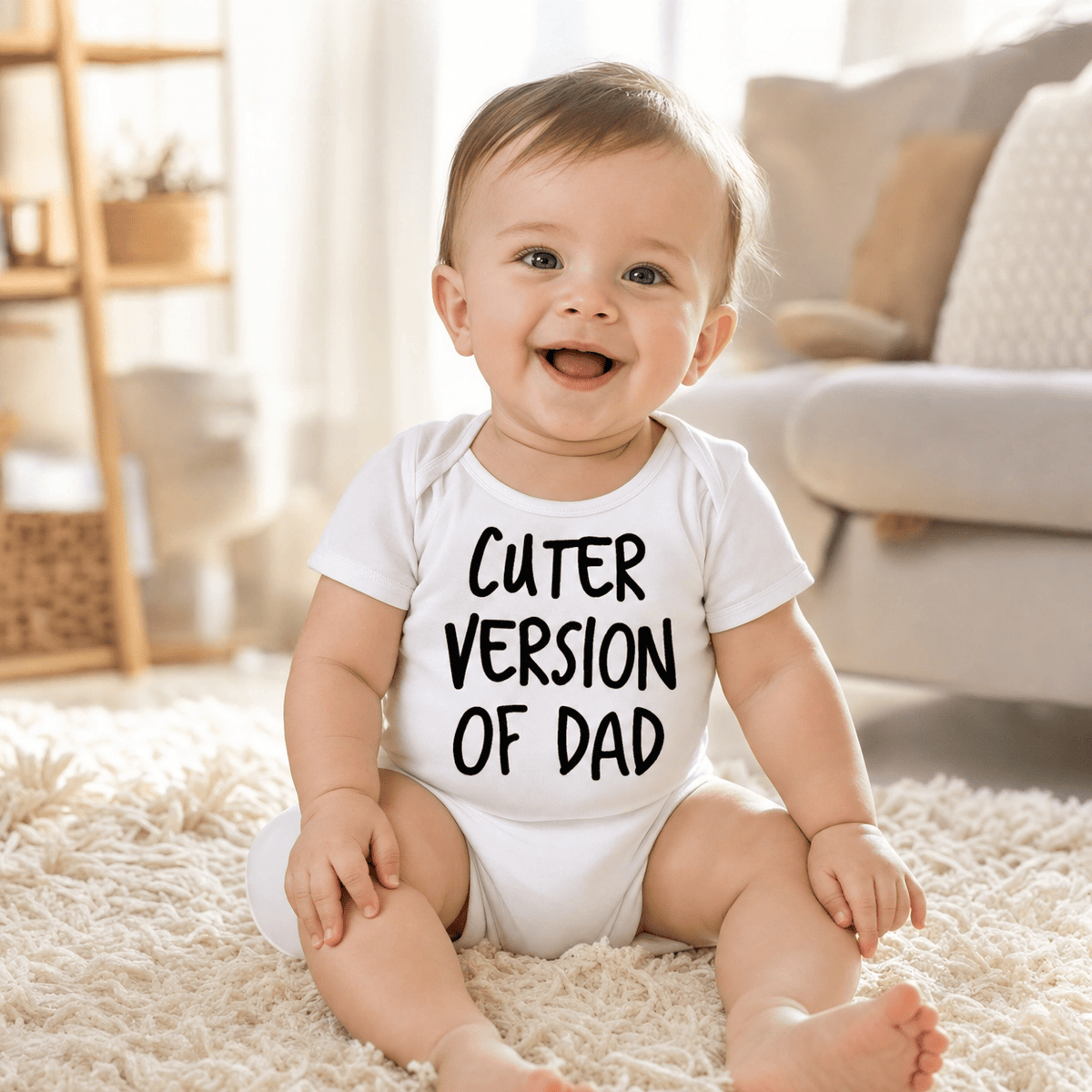 Cuter Version of Dad' Pure Cotton Baby Bodysuit