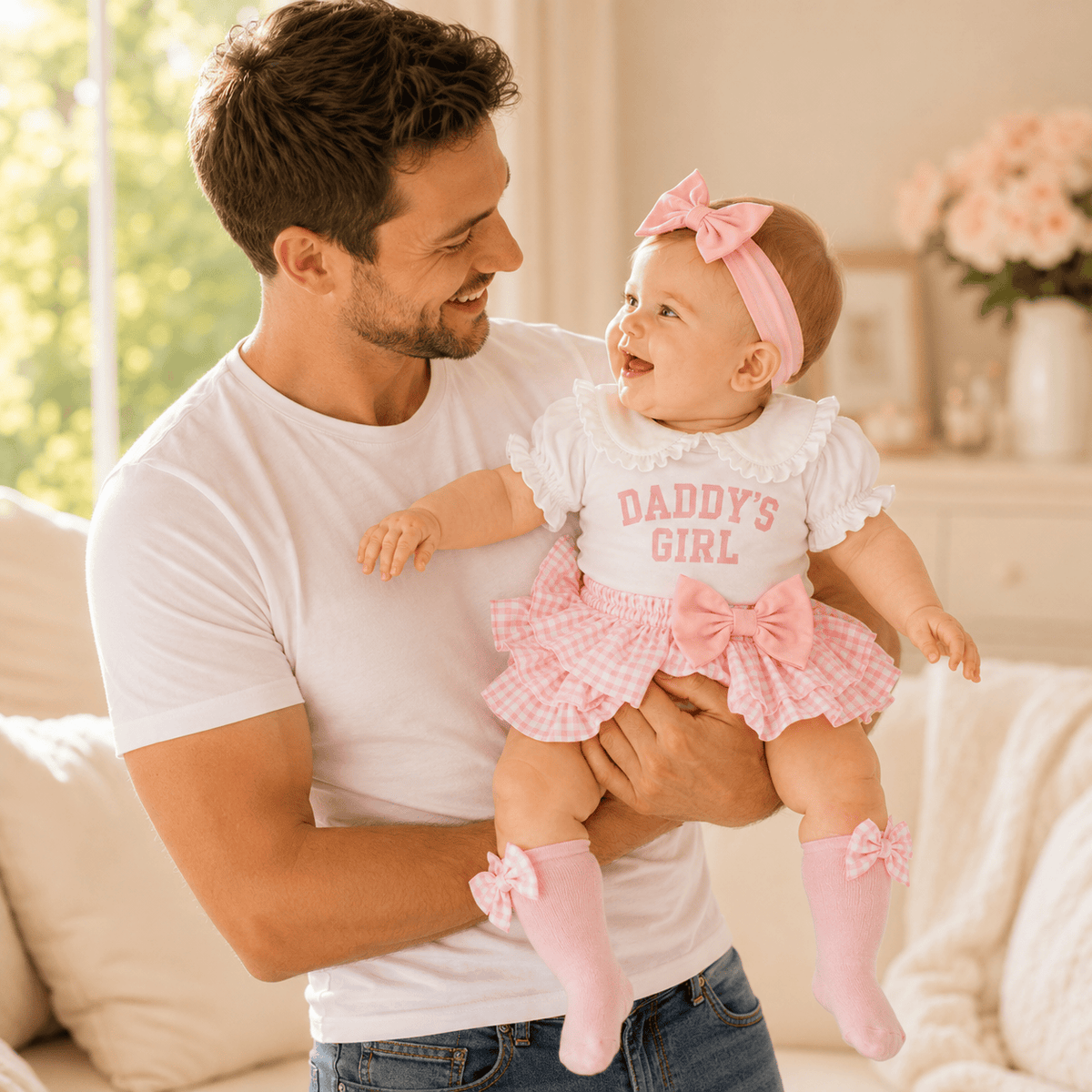 Daddy's Girl Baby 4-Piece Set — Romper, Skirt, Headband & Socks