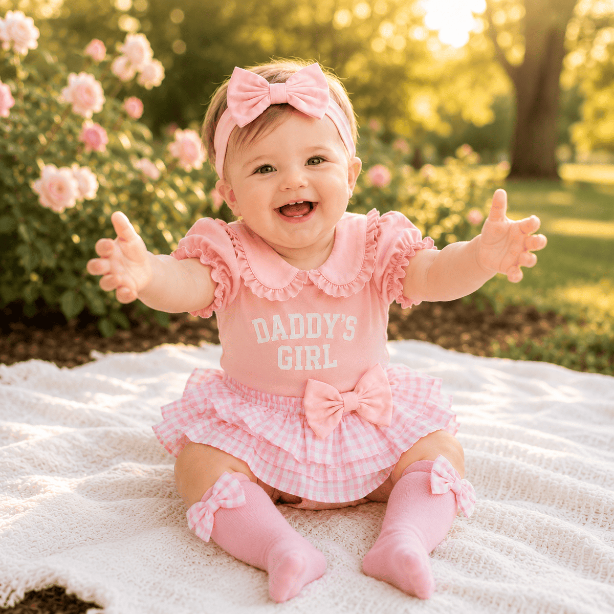 Daddy's Girl Baby 4-Piece Set — Romper, Skirt, Headband & Socks