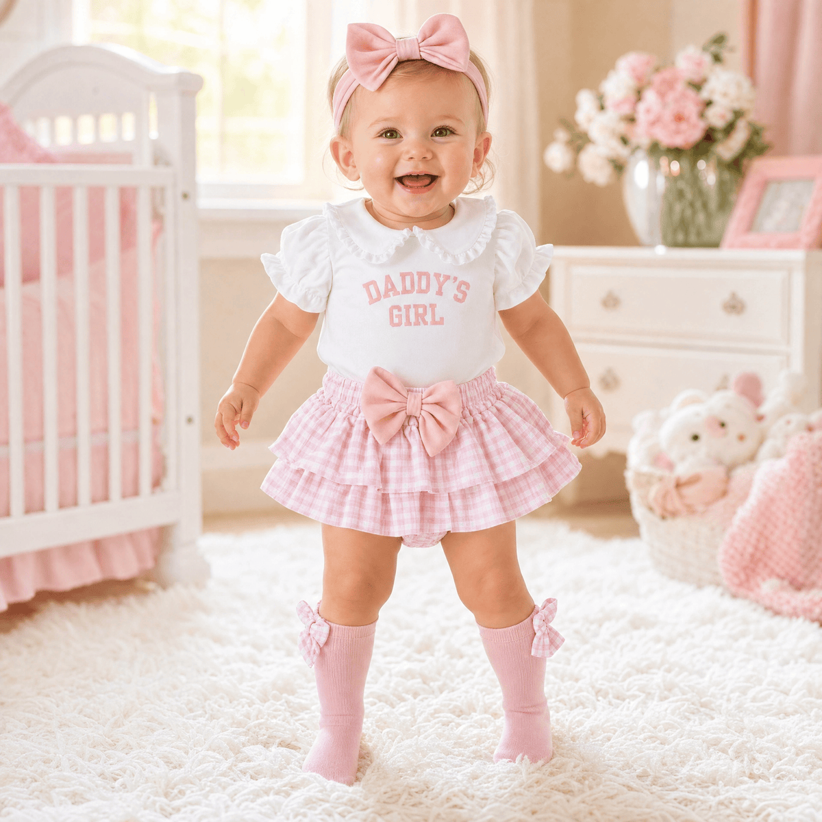 Daddy's Girl Baby 4-Piece Set — Romper, Skirt, Headband & Socks