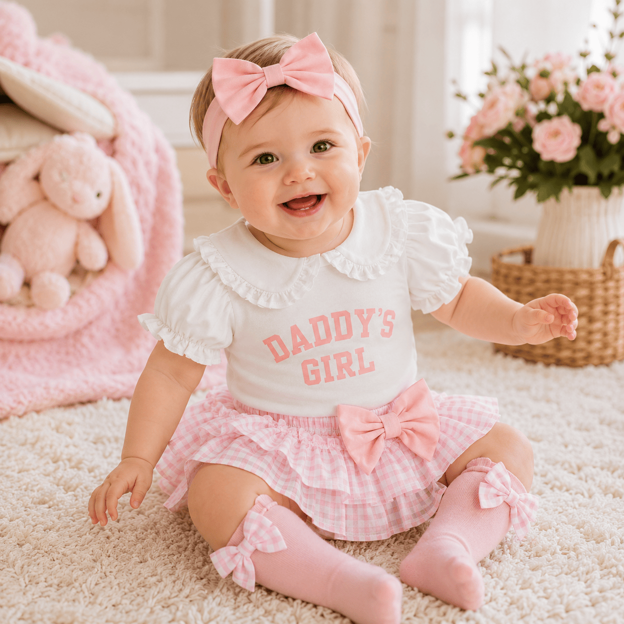 Daddy's Girl Baby 4-Piece Set — Romper, Skirt, Headband & Socks